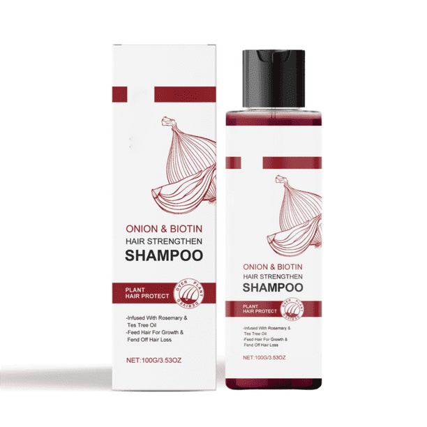 Champú Capilar con Cebolla y Biotina | Promueve El Engrosamiento Del Cabello, Nutre El Cuero Cabelludo y Deja El Cabello Brillante y Suave - 100 Ml