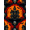 Black Orange Red, Pattern 1, variant on ODIKA 8'x10' Washable Area Rug Spooky Bats Gothic Skull Motif Halloween Eerie Refined for Dining Room, Large Office, Lounge, Non-Slip Chair-Friendly Mat