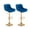 Navy - Velvet, variant on Guyou Modern Swivel Bar Stools Set of 2, Adjustable Velvet Counter Height Kitchen Bar Chairs with Footrest and back for Pub Kitchen Island Dining Room, Beige
