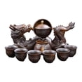 thumbnail image 1 of Juego de té Kungfu semiautomático, vajilla de cerámica, regalo, resistente al , giratorio, juego de té chino Gongfu Gaiwan para decoración de, 1 of 9