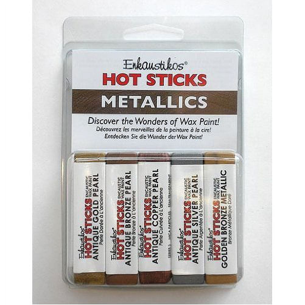 Enkaustikos Hot Sticks Set, 5-Sticks, Metallics