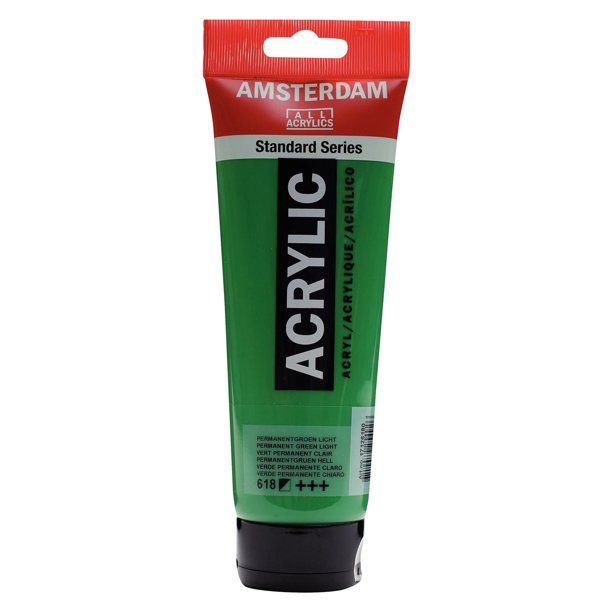 Pintura Acrílica Amsterdam 250ml Color Amarillo Nápoles Oscuro No.2230 Royal Talens verde claro
