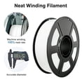 thumbnail image 4 of ouhos Silk PLA Filament 1.75 mm for 3D Printer, Metal-Like Shiny Consumables, Dimensional Accuracy +/- 0.02 mm, 1 KG, Metallic White Silk Filament, 4 of 7