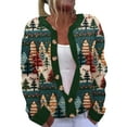 thumbnail image 3 of DDAPJ pyju Ugly Christmas Sweater for Women Funny Xmas Open Front Button Sweater Cardigans Comfy Winter Knitted Holiday Outfits Multicolor XXXL, 3 of 4