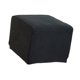 thumbnail image 4 of Funda cuadrada para otomana, funda para reposapiés, funda elástica transpirable y elegante para otomana. Negro, 4 of 9