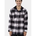 thumbnail image 4 of Burnside Men's Hooded Flannel Shirt with Long Sleeves, Sizes S-2XL, 4 of 5