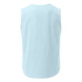 thumbnail image 3 of Tank Top for Men, Men Summer Drawstring Pocket Solid Color Printed Sleeveless Tank Top Casual Shirt, 3 of 3