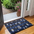 thumbnail image 2 of Blue Christmas Snowflake Pattern Door Rugs,Washable Non Slip Door Mats Indoor,Decorative Door Mats,Entry Mat Indoor for Entrance,Bedroom,Kitchen,Bathroom,17"x30", 2 of 6