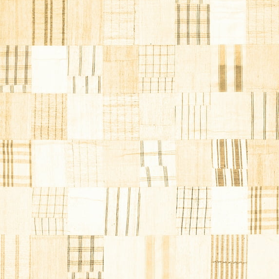 Ahgly Company Indoor Square Solid Brown Modern Area Rugs, 7' Square