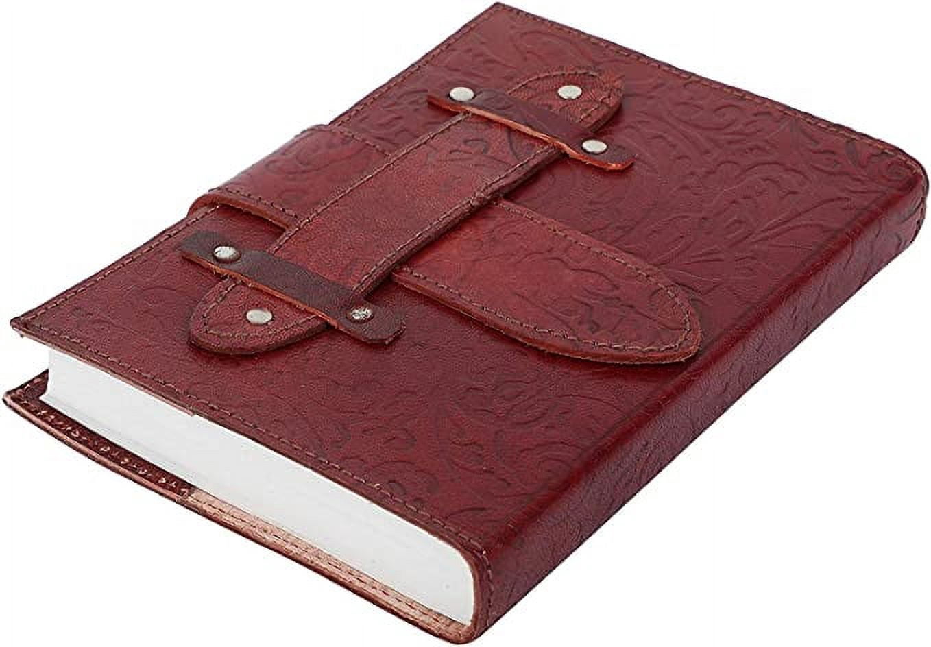 OVERDOSE Center Lock style Leather Journal - Handmade Antique Stone Journal For Students , Office , Men & Women Diary Leather Sketchbook Drawing Journal Notebook - 5 X 7 Inches | 12 X 17 cm | A6