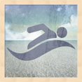 thumbnail image 1 of Metaverse R960131-0120000-AEAAAACAN4 13,25 x 13,25 Po Enseignes de Plage Nage4 Encadrée Murale par LightBoxJournal, 1 of 1