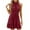 Wine, variant on LYXSSBYX Casual Dresses for Women Women's Neck Tie Pleated Sleeveless Solid Color Dress