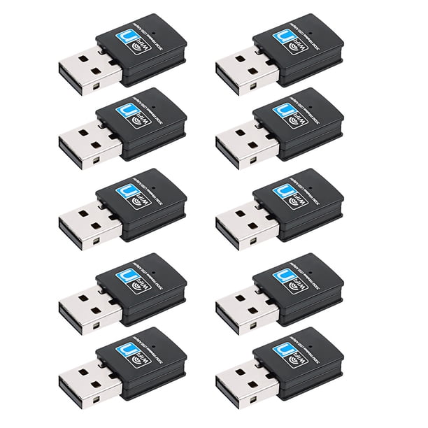 Kuymtek 10pcs 300Mbps Mini USB WiFi Adaptador 802.11n / g / b USB 2.0 Receptor Dongle Set Kuymtek Componentes de la computadora
