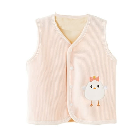 

Generic Little Child Lightweight Clothes Toddler Baby Boys Girls Winter Sleeveless Cartoon Coat Outwear Warm Coat Vest Jacket Dog Chick 0-4 Years