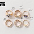 thumbnail image 2 of Estrella Amor Corazón Yin Yang Anillos Para Mujer Chica Metal Anillos De Dedo Anillos Apilables Joyería De Moda Regalo 6 Unids Cateissary AP005898-00, 2 of 6