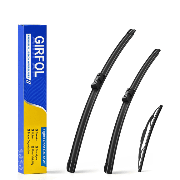 GIRFOL Windshield Wiper Blades for Chevrolet Equinox 2010-2017 Front & Rear Full Set 24'' 17'' 13'', All Weather Quiet Streak-Free OEM Replacement Wipers
