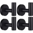 thumbnail image 1 of Bathroom Towel Hook,Screw in Metal Coat Hook Matte Black Robe Hook Stainless Steel Hanger Towel Robe Clothes Closet, 1 of 7
