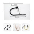 thumbnail image 6 of LAIQIEN 2x Curtain Holdback Durable U Shaped Curtain Hook with Screw Household Accessory, 6 of 12