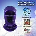 thumbnail image 6 of BUTKLNYTS Kids Balaclava Ski Mask - Cold Weather Full Face Mask with Breathable Vents - Warm Hood for Skiing, Snowboarding, Cycling & Winter Outdoor Sports, 6 of 7