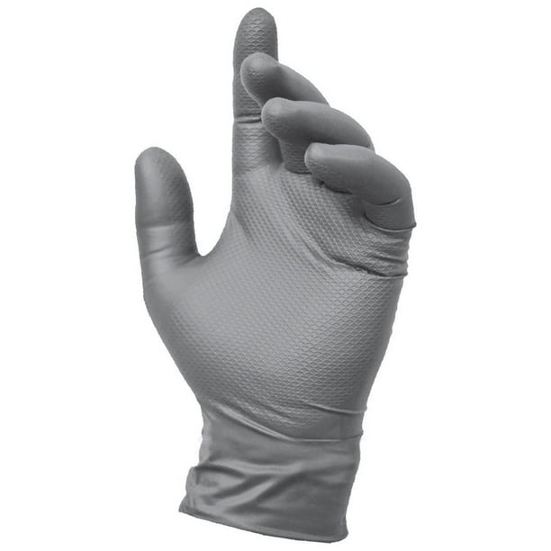 Grease Monkey 2530214WM Nitrile Disposable Gloves, Heavy Duty, 6mil