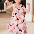 thumbnail image 6 of Odeerbi 1-9Y Toddler Girls Cute Floral Nightdress Soft Princess Nightgown Young Children's Casual Dress Wear Scoop Neck Short Sleeve Flowy Print Princess Dress Baby Clothes Multicolor, 6 of 6