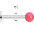 thumbnail image 6 of Body Candy 16G Stainless Steel Matte Pink Ball Labret Monroe Top Ear Cartilage Tragus Piercing Jewelry 5/16, 6 of 8