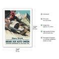 thumbnail image 2 of 1938 German Grand Prix - Hans Stuck Race Driver - Sieger AUF Auto Union - Vintage Car Racing Poster by Klokien - Bamboo Fine Art 290gsm Paper Print (Unframed) 24x32in, 2 of 4