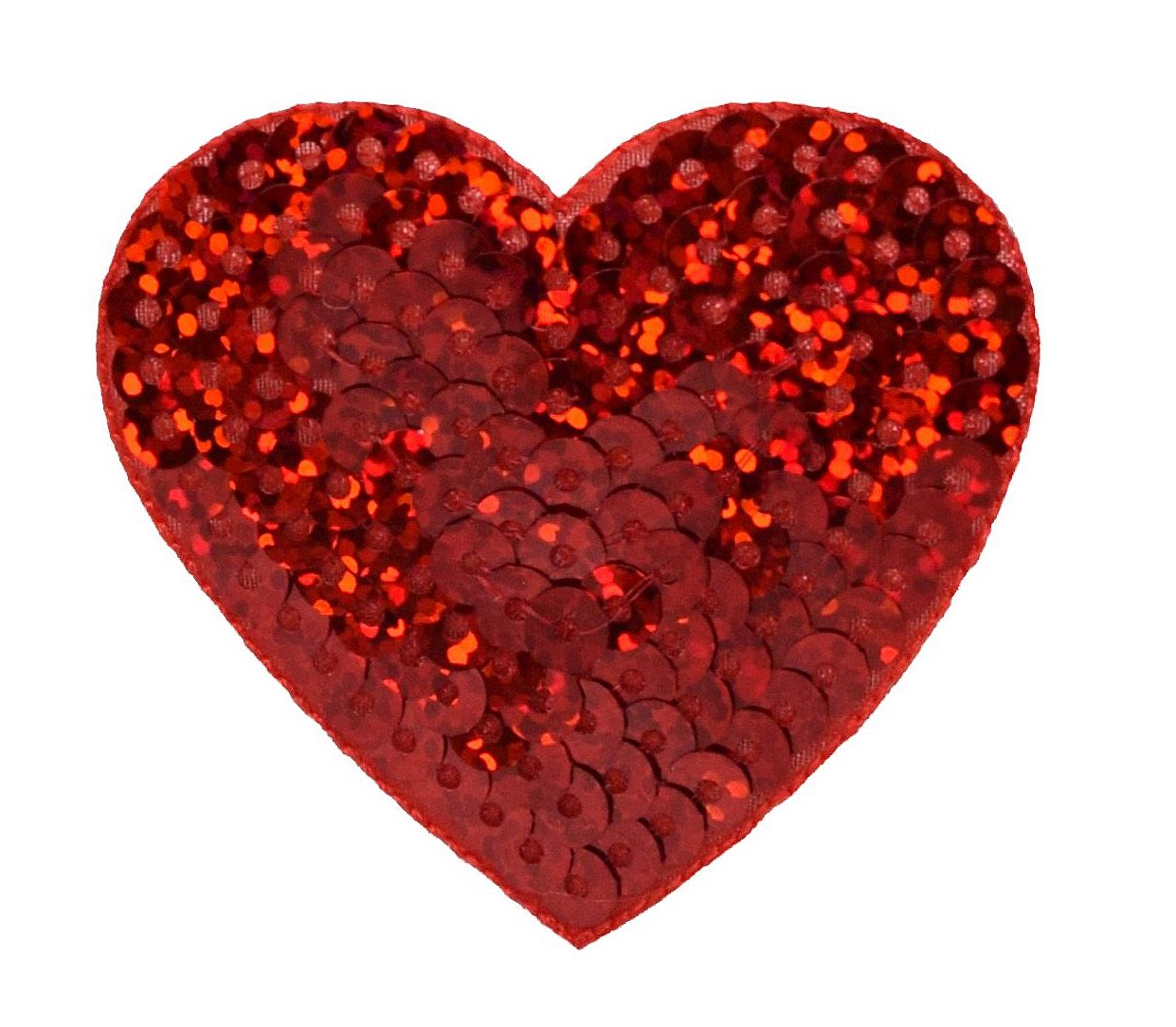 Valentine - Large - 2" Red Sequin Heart - Iron on Applique/Embroidered Patch - image 1 of 1