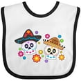 thumbnail image 3 of Inktastic DÃ­a De Los Muertos Sugar Skulls in Sombreros Boys or Girls Baby Bib, 3 of 4