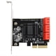 thumbnail image 1 of Tarjeta de Expansión PCIe 4x A 6 Puertos SATA3.0 de 6 Gbps, Adaptador PCIe A , ASM1166 para HDD/SSD con Soporte de 8 cm/12 cm, 1 of 5