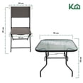 thumbnail image 5 of Juego De Comedor Mueble Exterior 4 Sillas y Mesa con Sombrilla Kingshouse gris G, 5 of 5