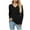 Black, variant on Your-Sty Womens Long Sleeve T Shirts V Neck Soft Basic Tee Loose Fit Casual Tops Fashion Top