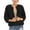Black, variant on Tejiojio Jackets Women Plus Size Short Faux-Fur' Coat Warm Furry Jacket Long Sleeve Outerwear