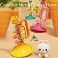 thumbnail image 1 of 1pc Cartoon Cute Animal Trumpet Toy, Mini Trumpet Instrument. Made Of ABS Material, Durable. Enhance Color Recognition., 1 of 5