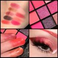 thumbnail image 3 of Palette de Fards à Paupières Rouges 9 Compartiments Violet Pailleté Nacré Mat Fard à Paupières Scintillant Maquillage Longue Durée Cosmétiques Beauté des Yeux pour Femmes, 3 of 5