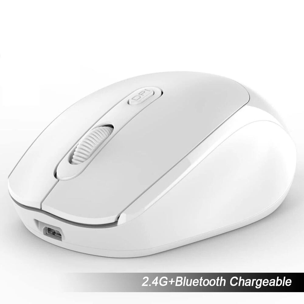 Wireless Mouse 2.4G Bluetooth Ergonomic Optical PC Laptop Cordless Mice for Windows Computer Office