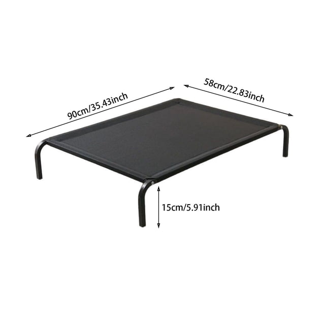 Elevated Dog Bed Raised Outdoor Dog Cot For Large Dogs Installation Requires No Tools Frame With Washable Breathable Mesh Slip Feet Indoor Pet Bed, Summer Ice Mat