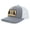 Heather Grey/White, variant on Canine Collection Three Labs Labrador Retriever Mens Embroidered Mesh Back Trucker Hat, Khaki/Brown