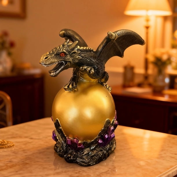 Lámpara decorativa de estilo gótico con luz LED USB del misterioso dragón volador.