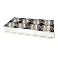 thumbnail image 2 of Copas de acero inoxidable para , recipientes para con bandeja organizadora para salsas, , especias, mermedas, sals 8 macetas Soledad Macetas de condimentos, 2 of 10