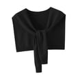 thumbnail image 4 of Chales de punto para mujer, regalo, estilo casual y elegante para el día a día, chal de moda, suéter Negro, 4 of 9