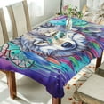 thumbnail image 4 of Wolf Rectangle Tablecloth Waterproof Polyester Table Clothative Stain Resistant & Wrinkle Resistant Washable Table Cover for Dining Table/Party/Camping 60x90 Inch Decor Gift, 4 of 7