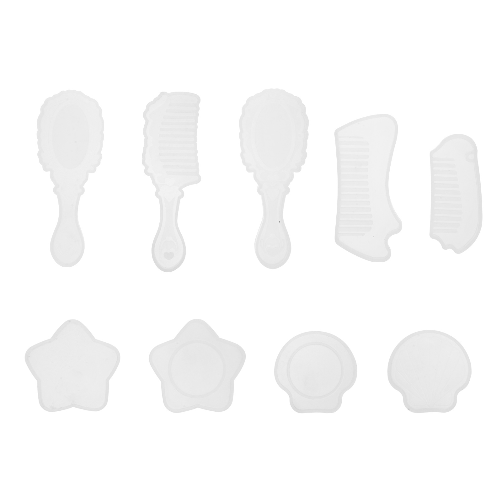 NUOLUX Mold Mirror Comb Molds Resin Casting Making Silicone Compact