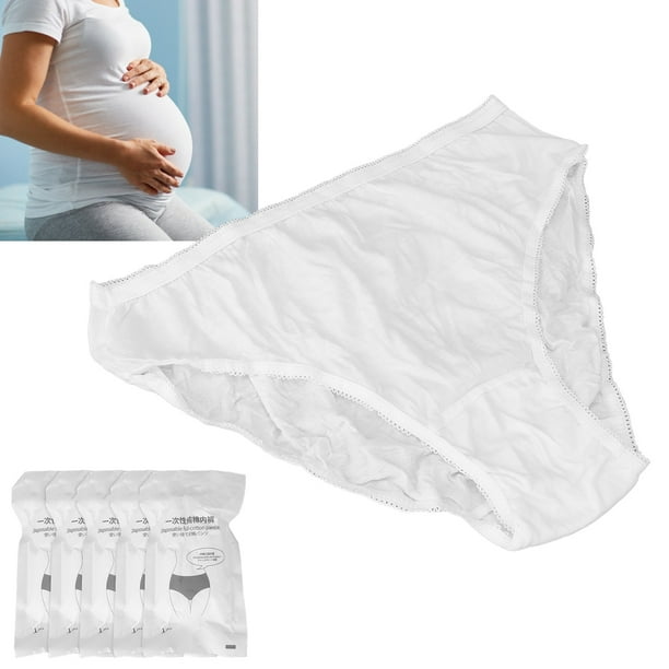 Disposable Cotton Underwear, Disposable Postpartum Panties Super Soft  Ergonomic 5 Pack Breathable For Travel For Daily Use