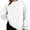 White, variant on Womens Oversized Crewneck Sweatshirt, Solid Color Casual Lazy Style Top with Multiple Colors for Fall Winter Fashion
