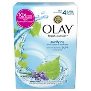 Olay Fresh Outlast Purifying Birch Water & Lavender Beauty Bar 3.17 oz, 4 count