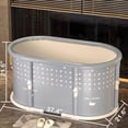 thumbnail image 7 of Xrg Portable Bath Tub No tallation, Foldable Bathtub for Adults, Separate Hot SPA Tub for Shower Stall, Non-Inflatable Ice Folding Bathubs, Family Soaking Baths (Gray, 37.4×21.6×21.6 inch), 7 of 7