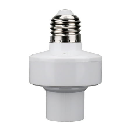 

Smart Light Holder Timing Function Timer Setting Voice Command Flame Retardant Easy Installation Control-Light PC Material Universal Smart Light Socket E27 Lamp Holder for Home