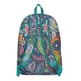 thumbnail image 3 of Unisex Bohemian Style Backpack, Lightweight Zipper Bag with Front Pocket, Durable Rucksack for School University Work Commute Travel Vacation, Ideal Gift, 3 of 5