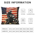 thumbnail image 5 of Sheronv Motorcycle Rider Graphic Decorative Cushion Cover for Home Couch Living Room, Durable Cotton Linen Fabric, Aesthetic Design, 1PC 18x18in, 5 of 5